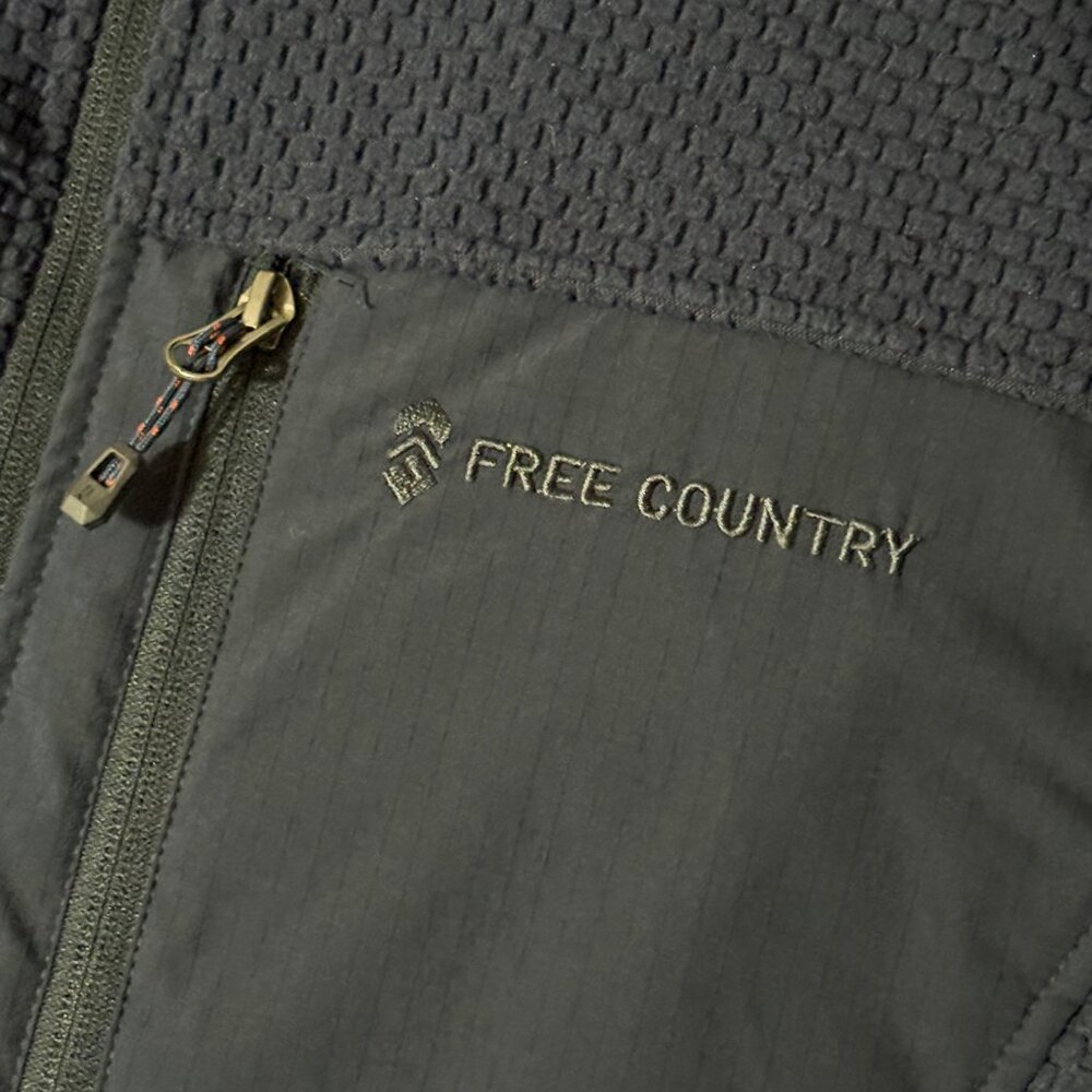 NWOT Mens Free Country Calabaza II Brick Fleece Full-Zip Jacket Navy S Small - Picture 9 of 9